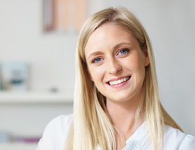 woman smiling at camera